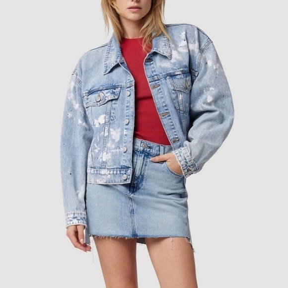 NWT Hudson Brea Swing Trucker Denim Jacket Size Large $275 - Picture 4 of 9